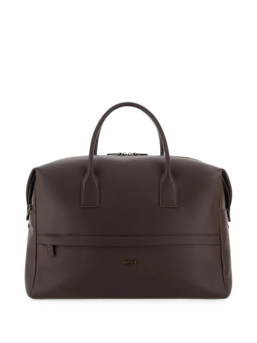 Boggi Milano duffle bag in leather-effect fabric - Marrone