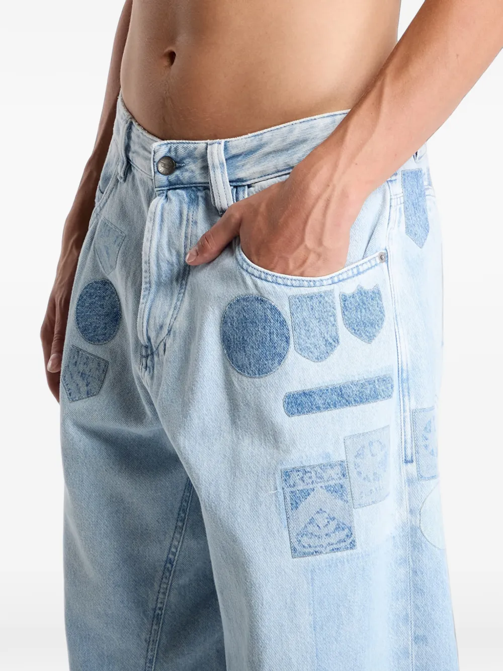 Diesel 1997 D-Enim-M ruimvallende jeans Blauw