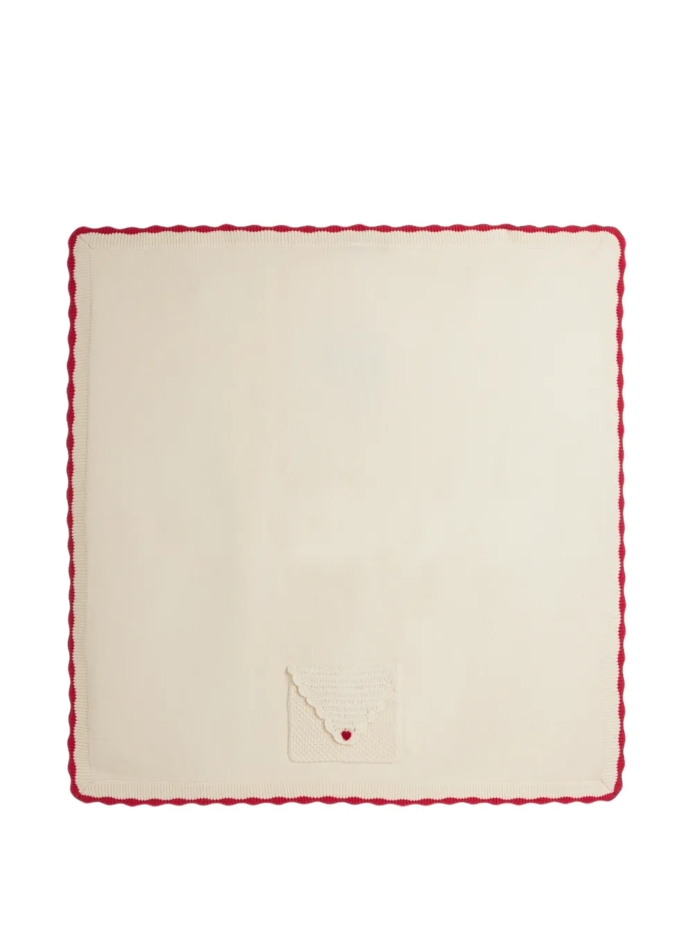 Stella McCartney Kids embroidered scalloped blanket - Toni neutri