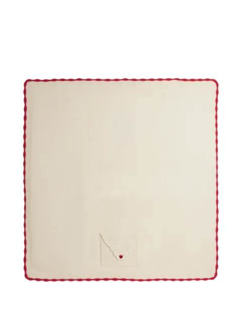 Stella McCartney Kids embroidered scalloped blanket