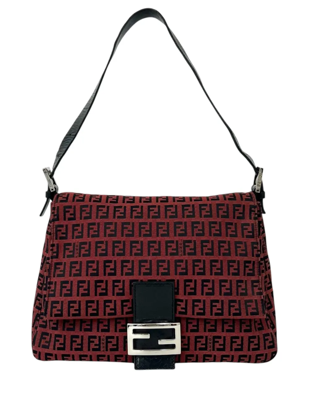 Fendi Pre-Owned 2000-2010 Zucchino Canvas Mamma Forever shoulder bag - Rosso