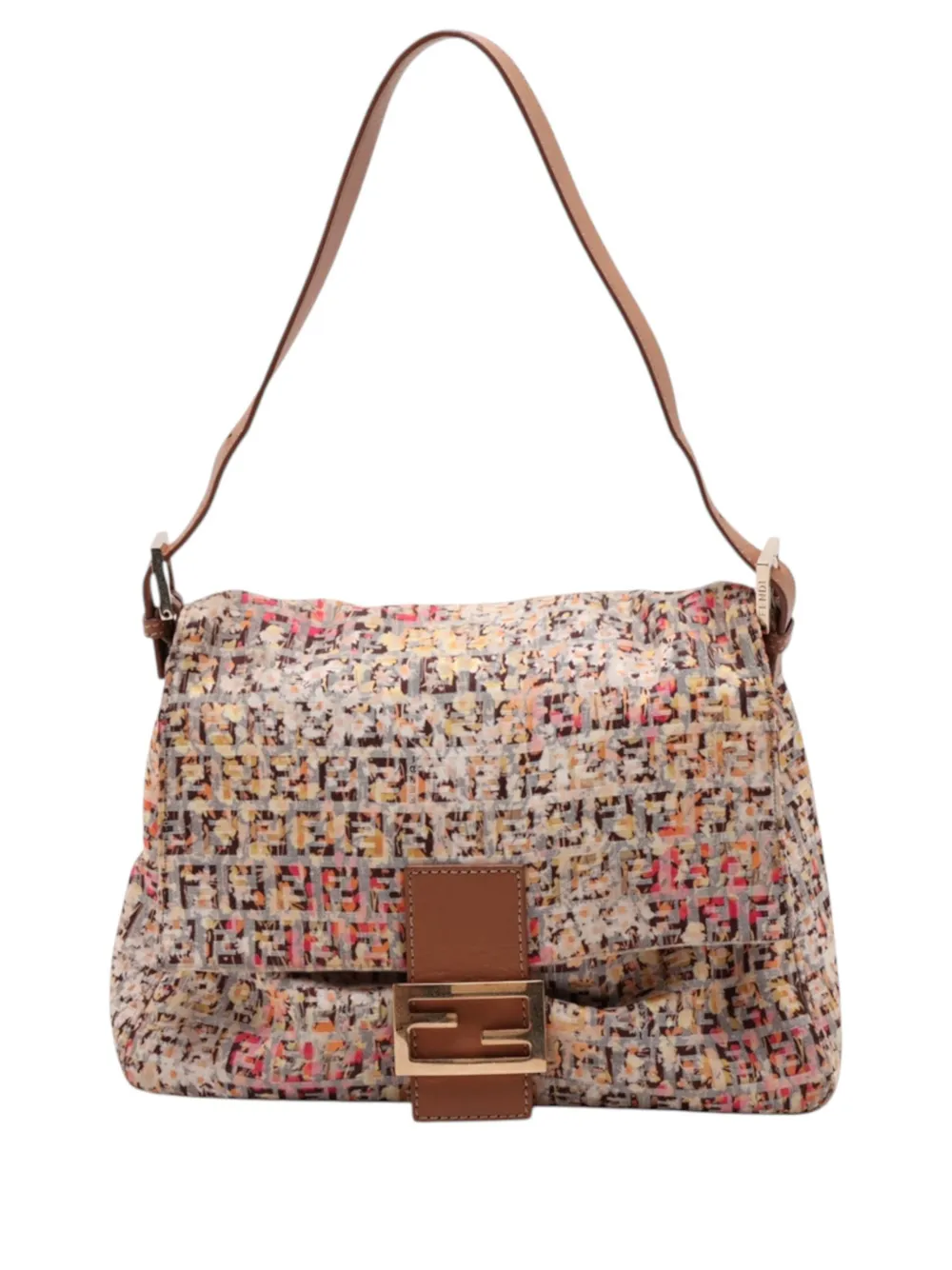 Fendi Pre-Owned 2010-2026 Zucchino Floral Printed Mamma Forever shoulder bag - Toni neutri