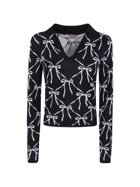 TWINSET suéter con moño estampado
