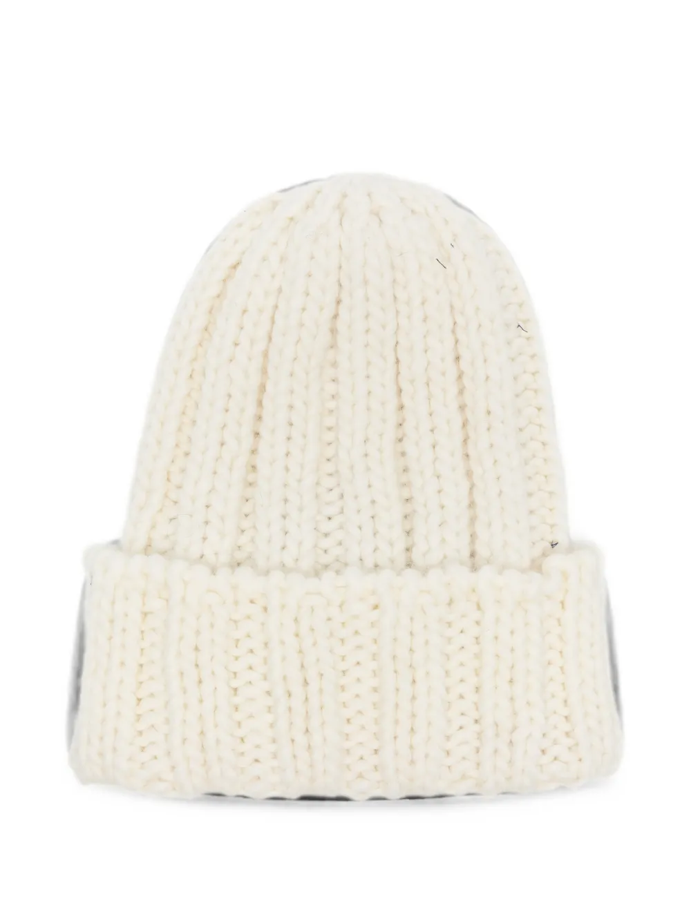 Woolrich chunky ribbed-knit beanie hat Beige