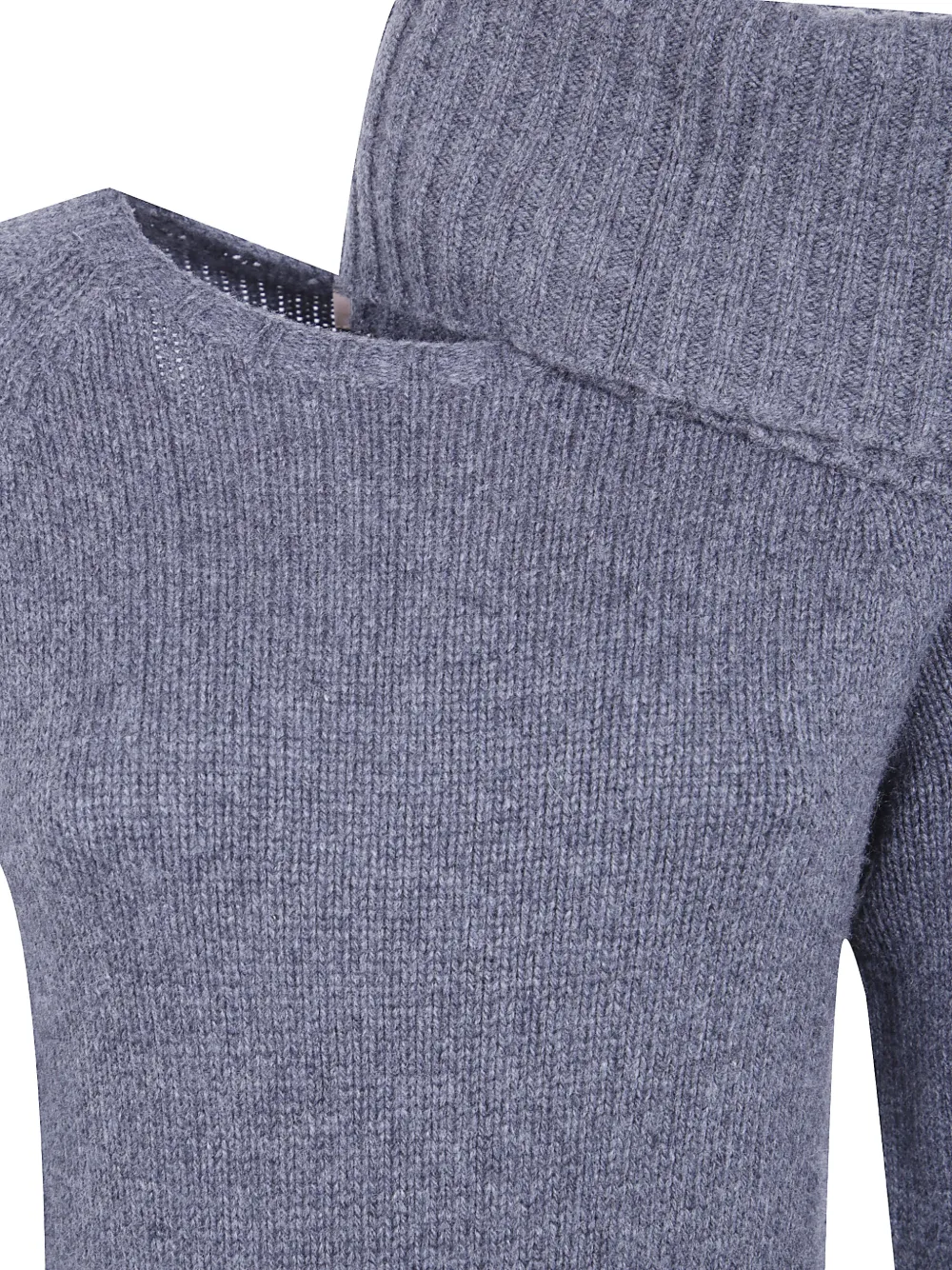 TWINSET Ribgebreide midi-jurk met riem Grijs