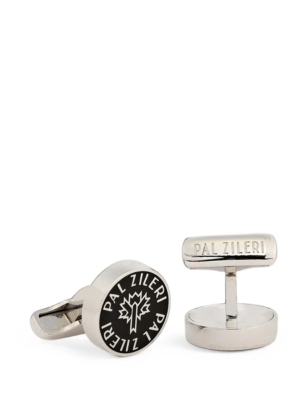 Pal Zileri Manchetknopen met gegraveerd logo Zilver