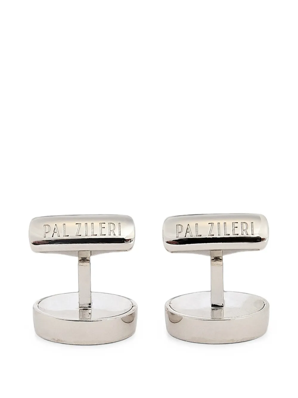 Pal Zileri Manchetknopen met gegraveerd logo Zilver