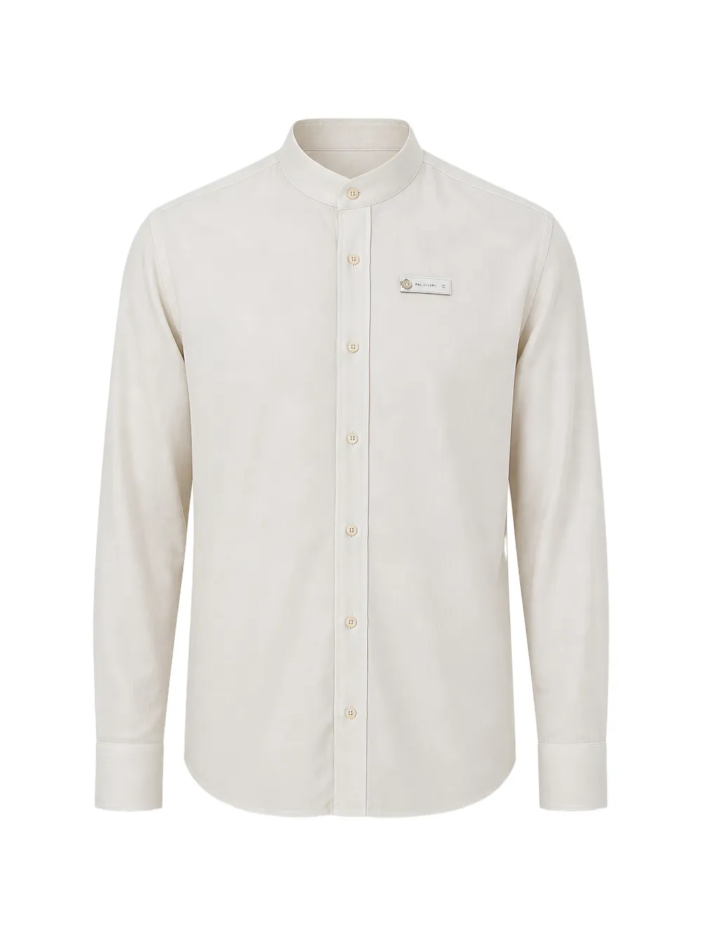 Pal Zileri band-collar long-sleeve shirt - Tons neutres Pal Zileri band-collar long-sleeve shirt - Tons neutres