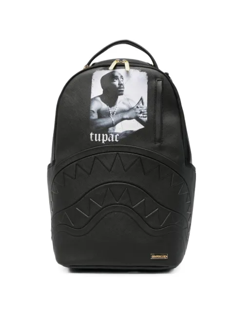 Sprayground Tupac-print Shark Mouth backpack