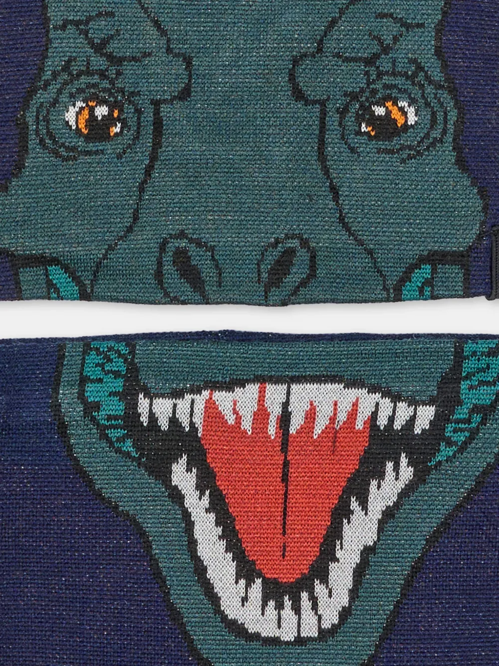 Molo Kleo muts en nekwarmer met dinosaurus-print Blauw