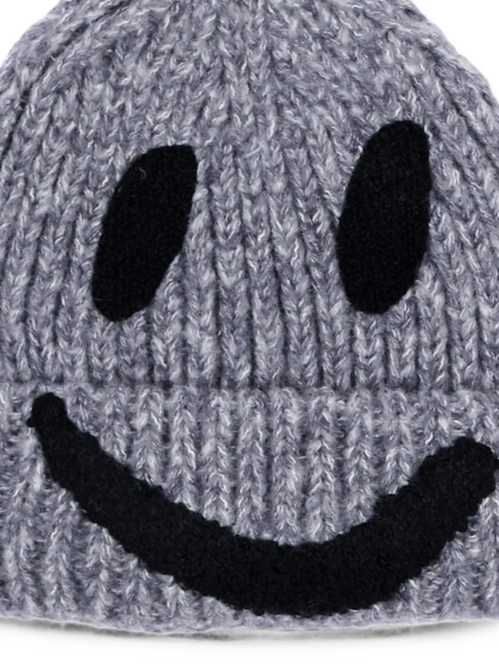 Molo Kim grofgebreide muts met smiley-patroon Grijs