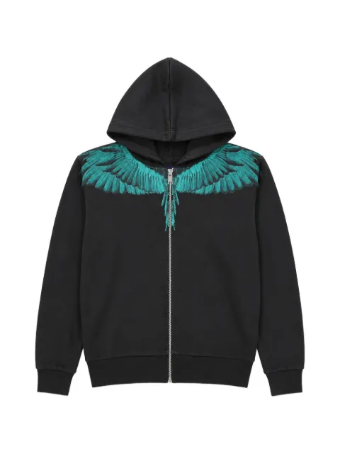 COUNTY OF MILAN KIDS Wings-print zip-up hoodie