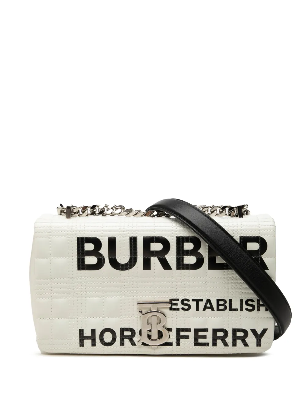 Burberry Pre-Owned 2018-2023 Small Quilted Coated Canvas Lola crossbody bag - White