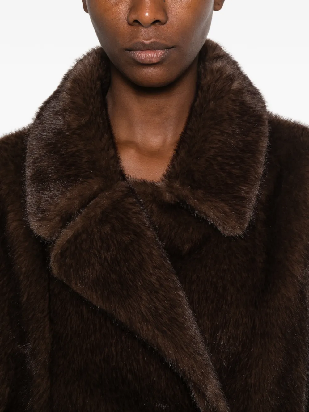 Sword double-breasted faux-fur coat Bruin
