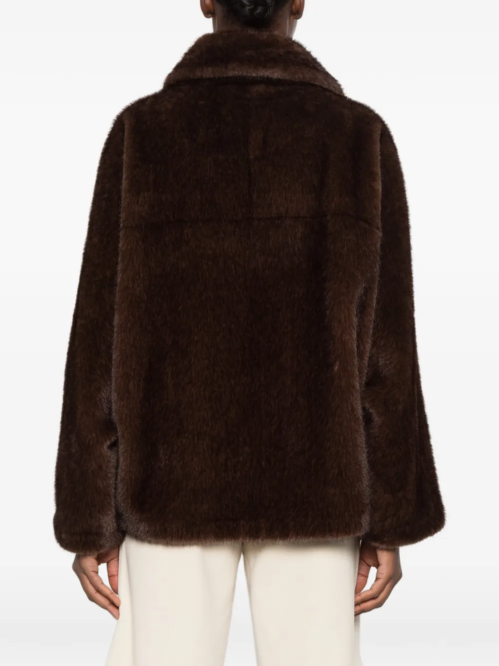 Sword double-breasted faux-fur coat Bruin