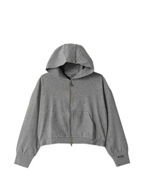 Patrizia Pepe girl logo-patch zip-up hoodie