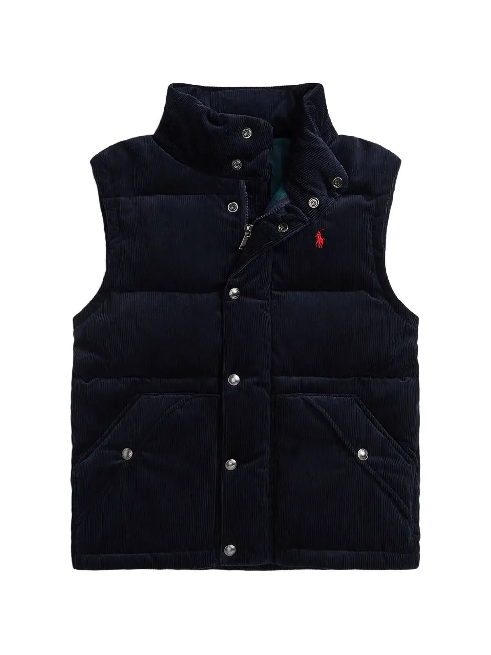 POLO RALPH LAUREN KIDS Verstelbaar ribfluwelen donsjack Blauw