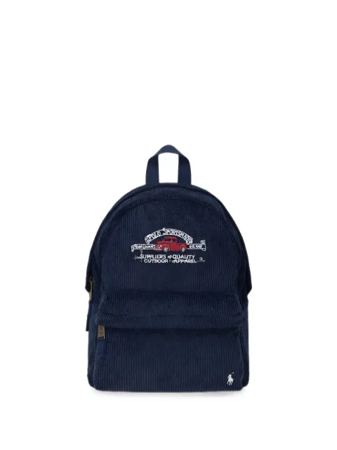 POLO RALPH LAUREN KIDS mochila de pana bordada