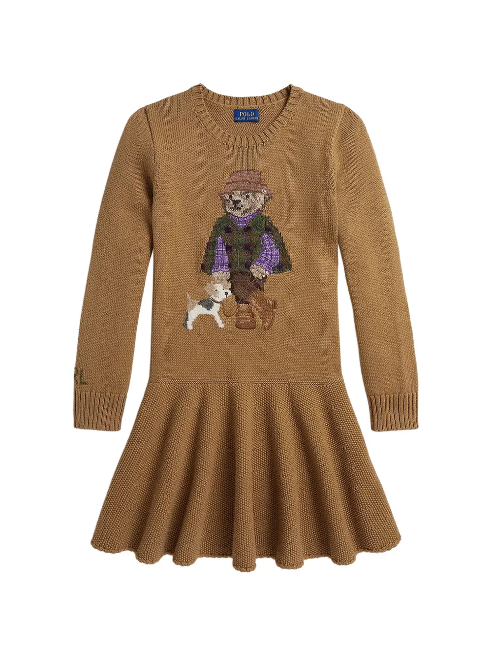 POLO RALPH LAUREN KIDS robe-pull Polo Bear - Tons neutres