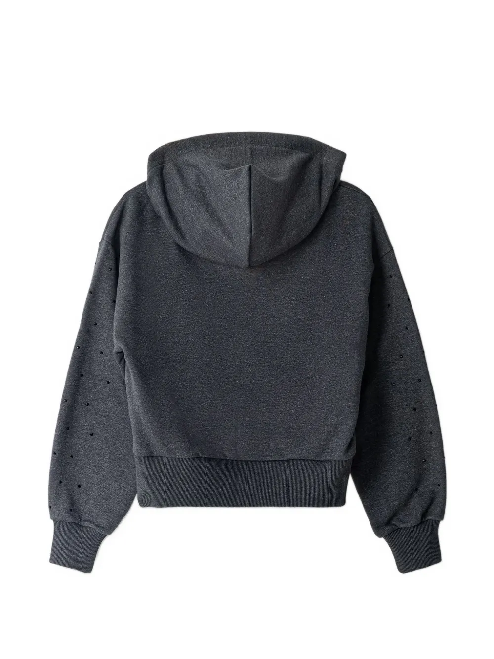 Patrizia Pepe girl Hoodie verfraaid met stras Grijs
