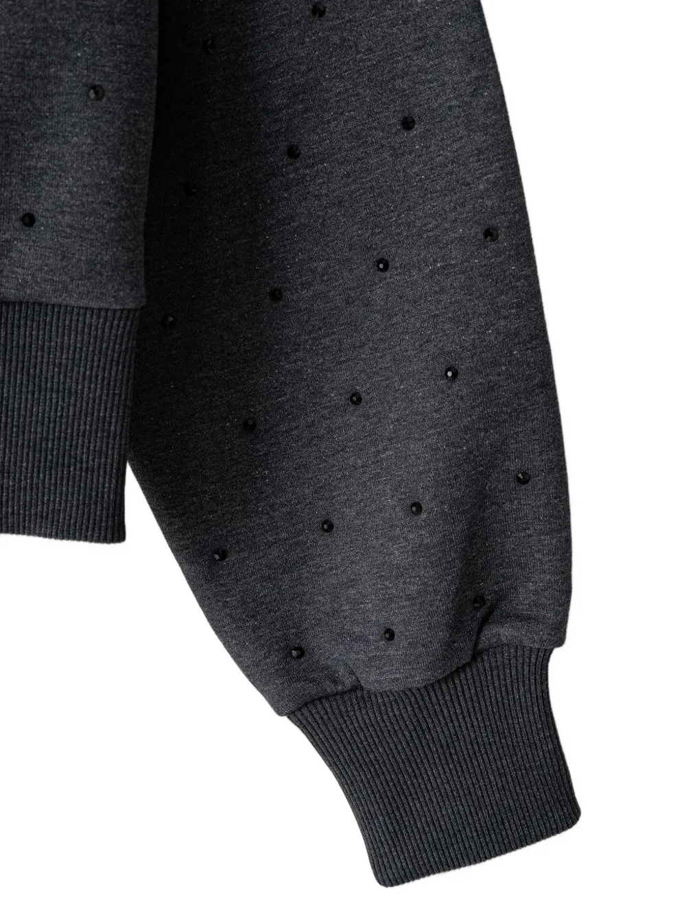 Patrizia Pepe girl Hoodie verfraaid met stras Grijs