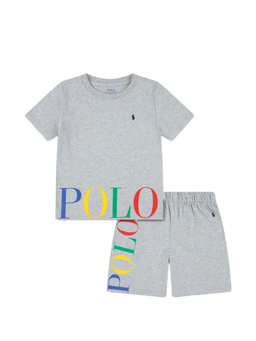 POLO RALPH LAUREN KIDS Pyjama mit Logo-Print - Grau