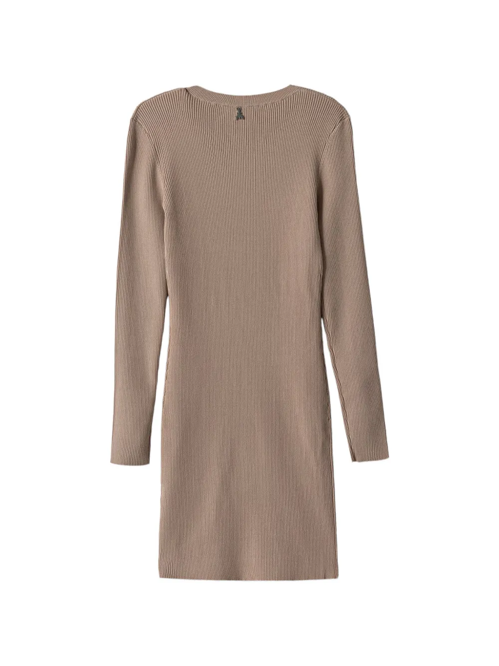 Patrizia Pepe girl Kabelgebreide geribbelde jurk Beige