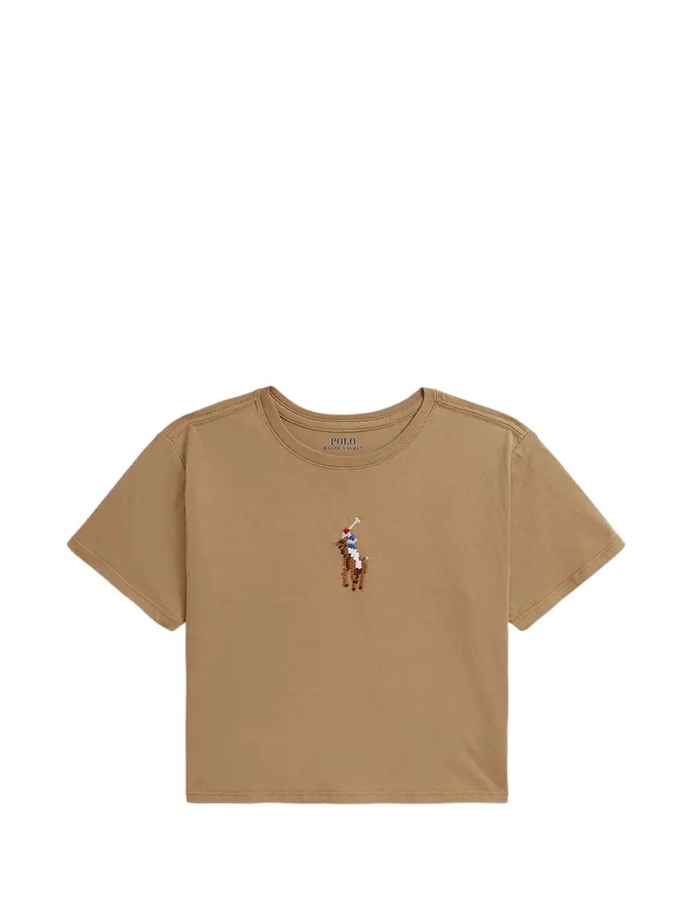 POLO RALPH LAUREN KIDS Polo Pony Cropped-T-Shirt - Nude
