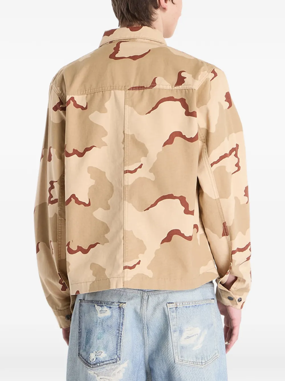 Alpha Industries Chore shirtjack met camouflage-print Beige