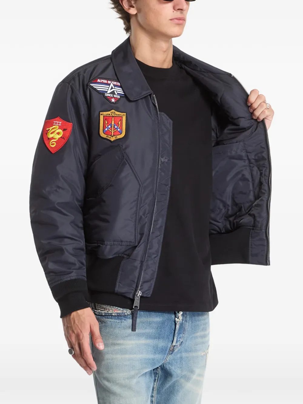 Alpha Industries CWU-45 P Devils Brigade bomber jacket Blauw