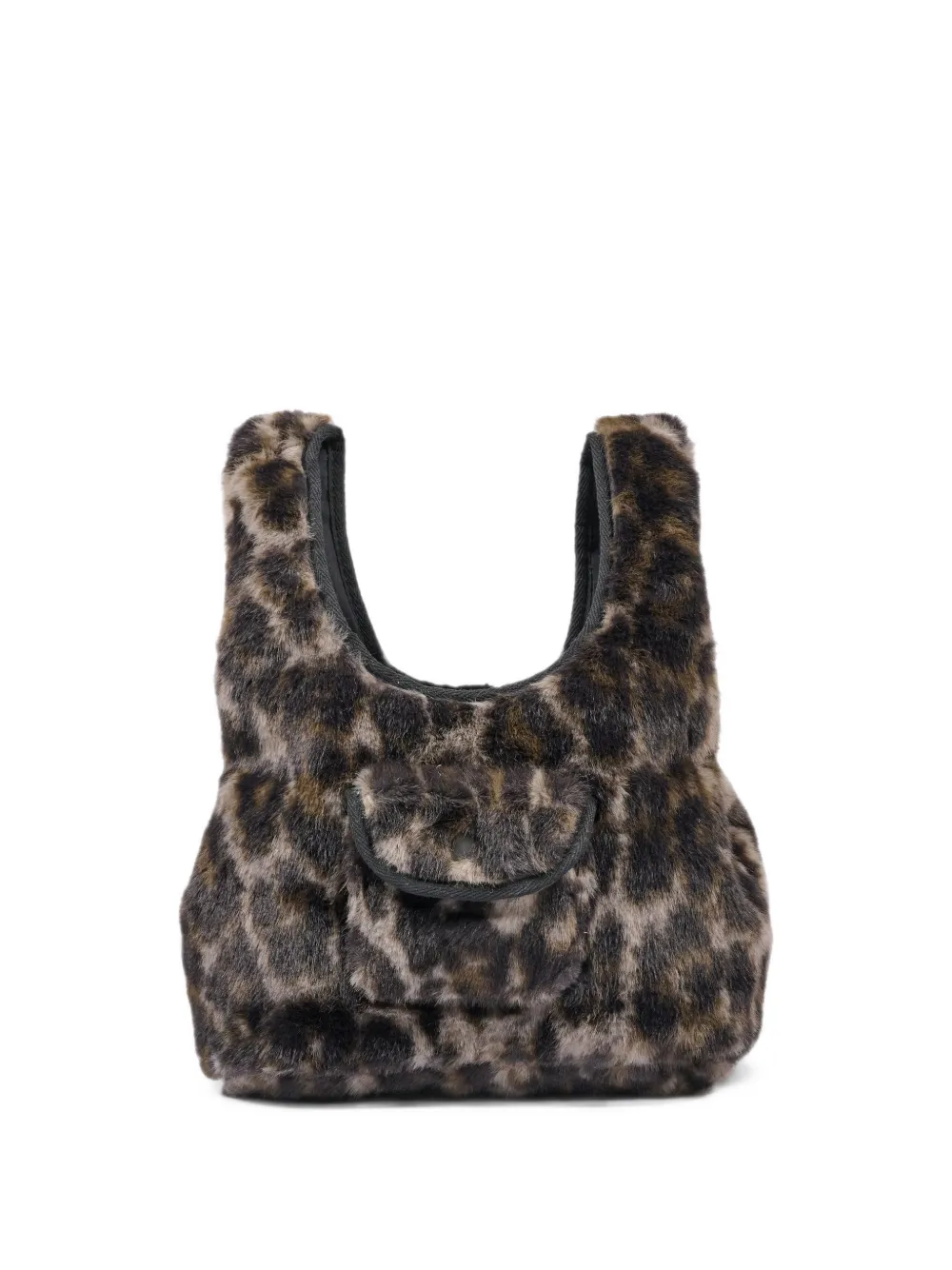 Molo leopard-print faux-fur tote bag - Marrone