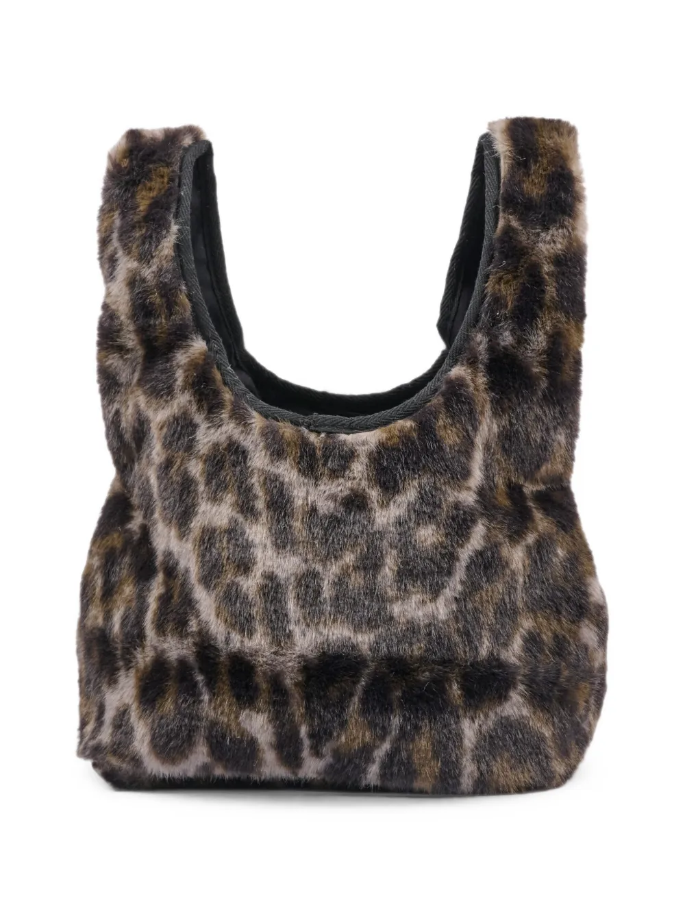 Molo Jolie shopper van imitatiebont met luipaardprint Bruin