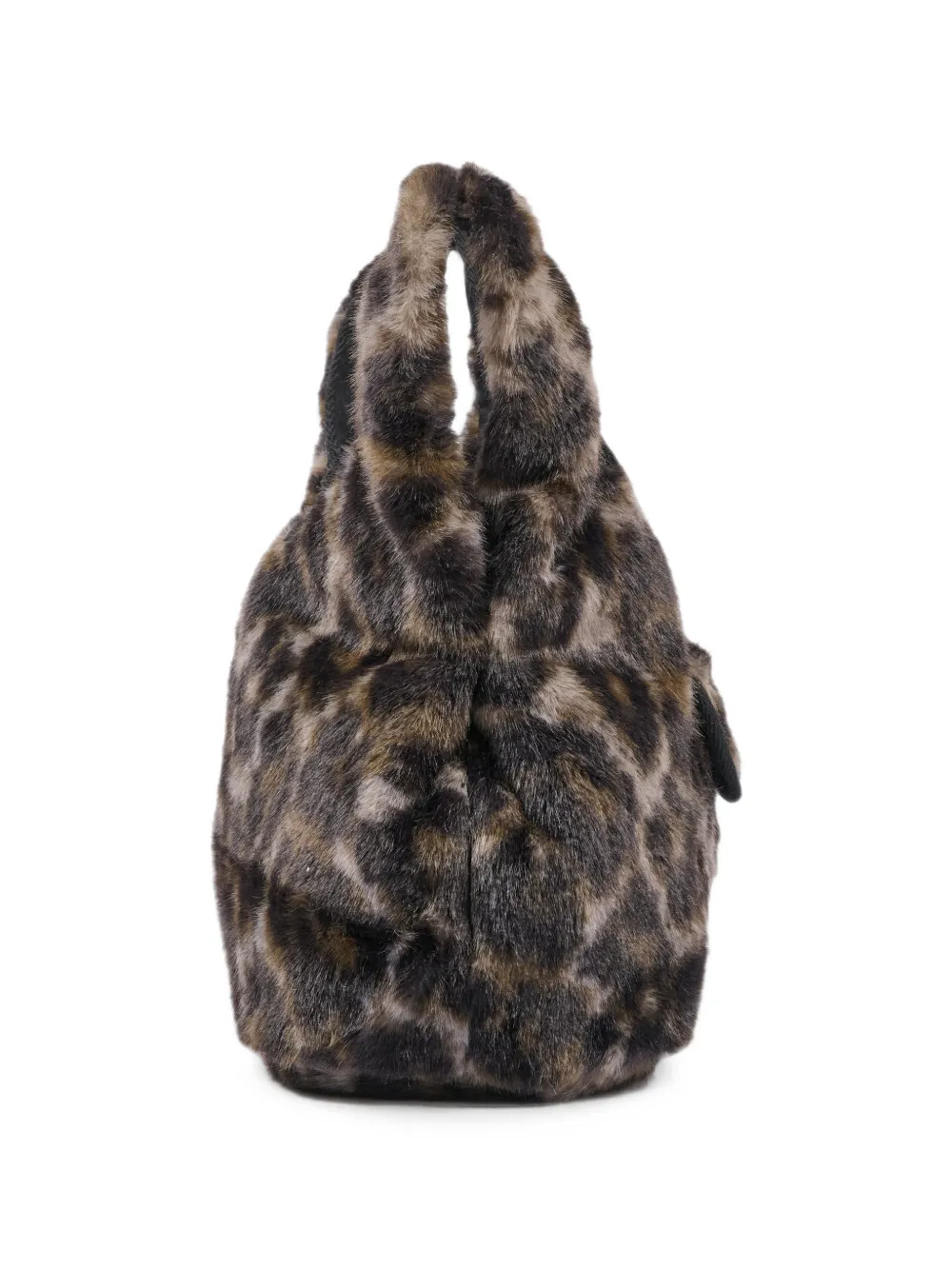Molo Jolie shopper van imitatiebont met luipaardprint Bruin