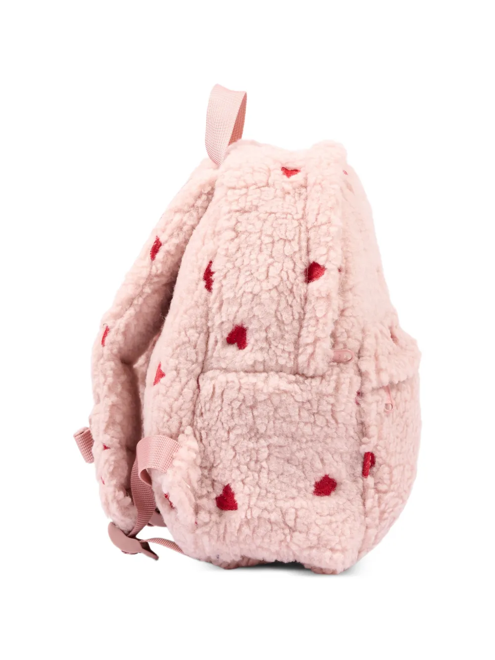 Molo Fleece rugzak met geborduurd hart Roze