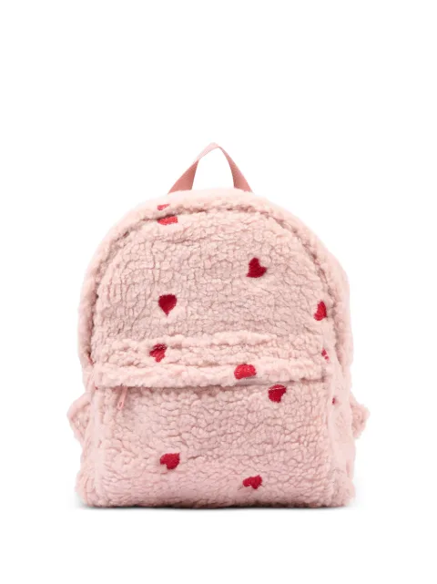 Molo heart-embroidered fleece backpack