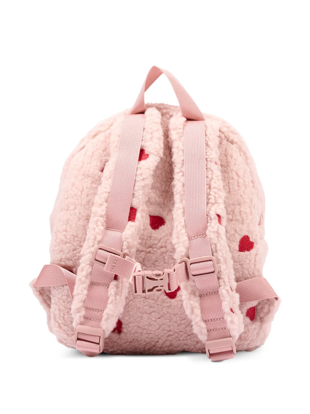 Molo Fleece rugzak met geborduurd hart Roze