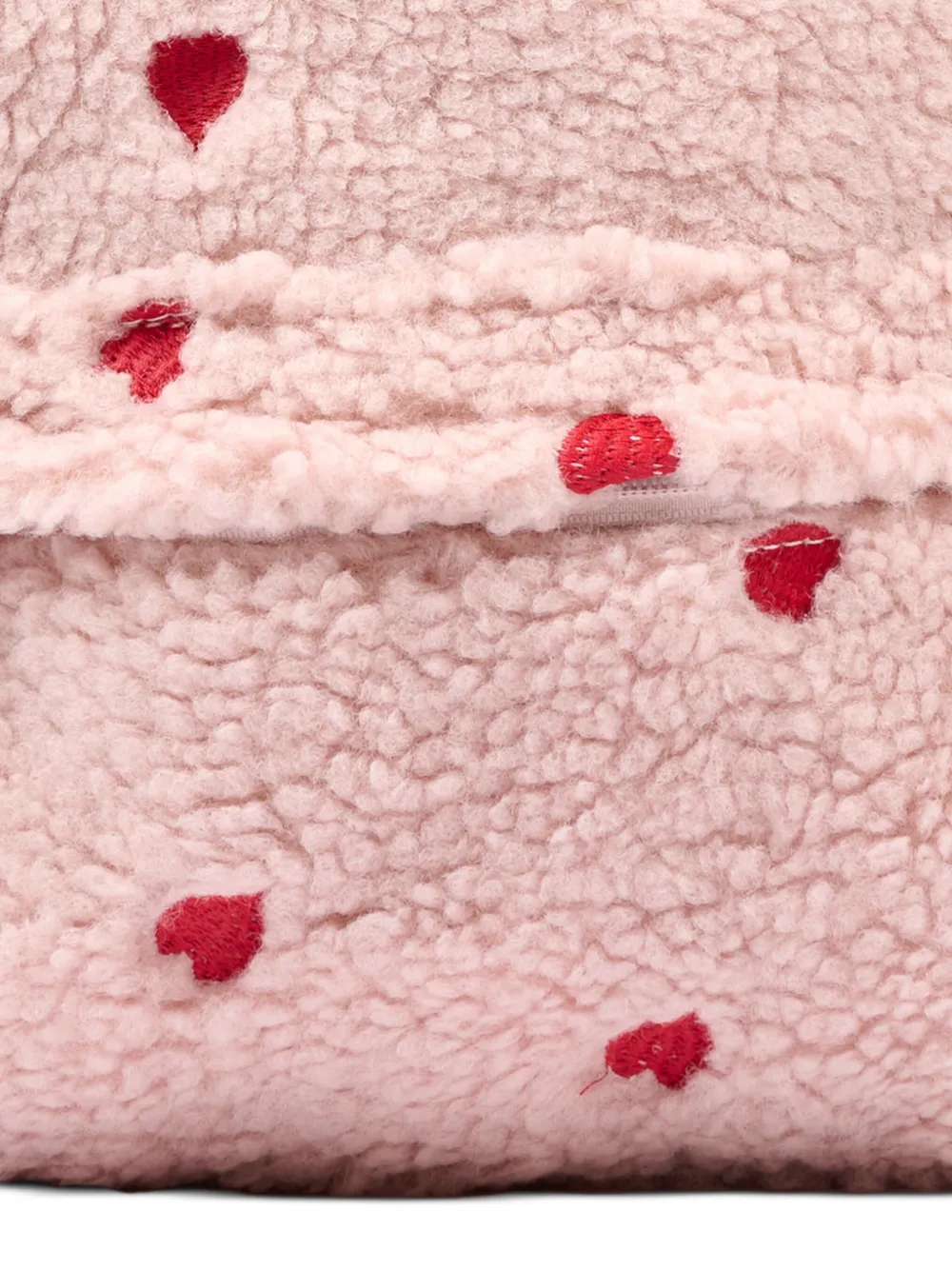 Molo Fleece rugzak met geborduurd hart Roze