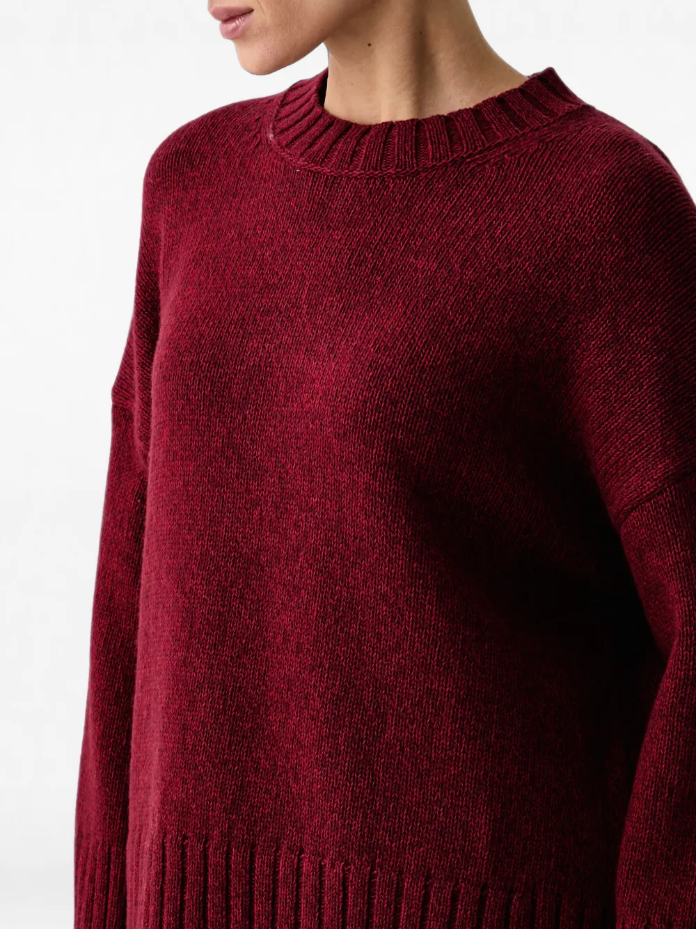 Barbour Gaia ribgebreide trui Rood