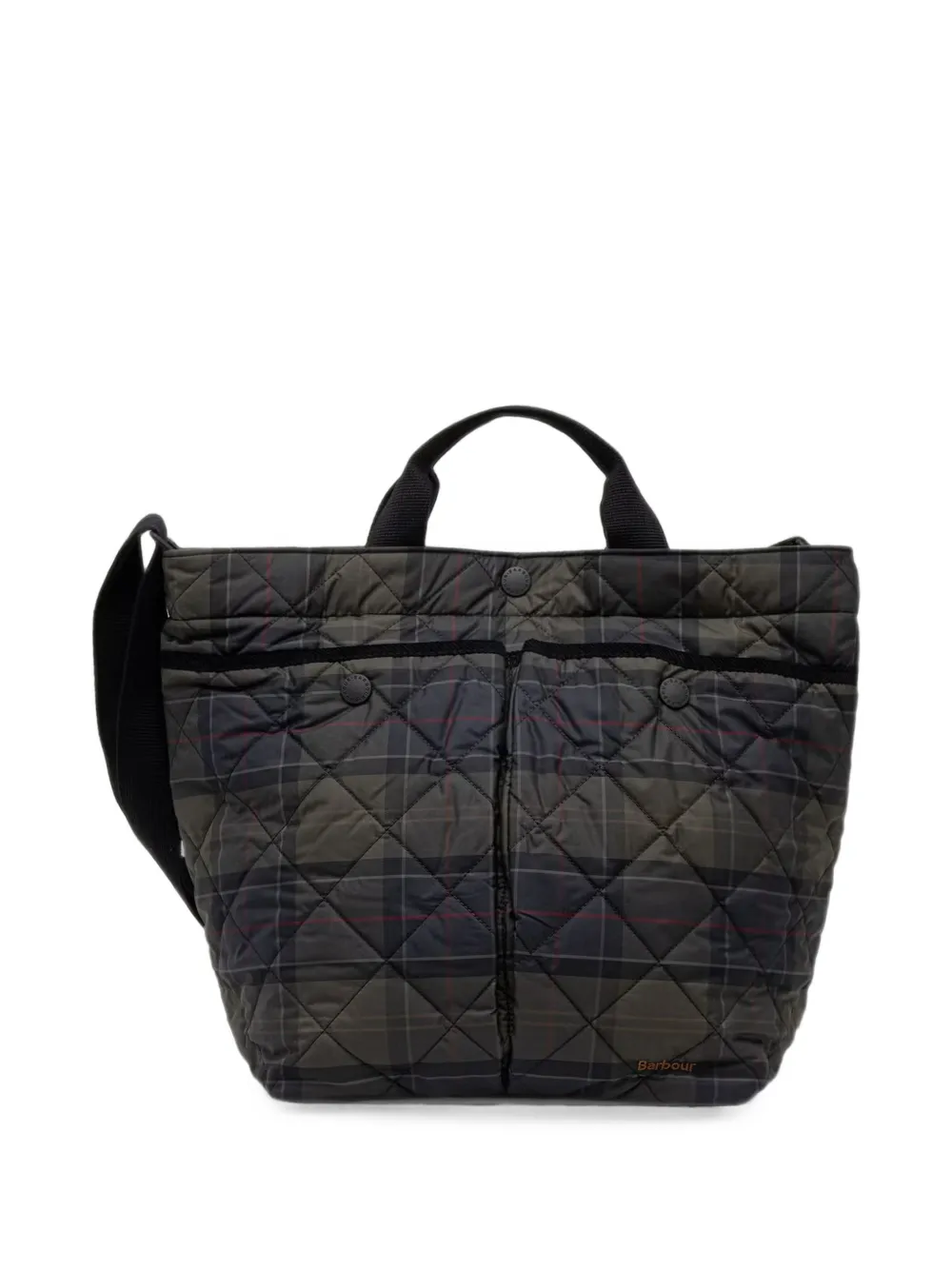 Barbour Tartan Liddesdale quilted tote bag