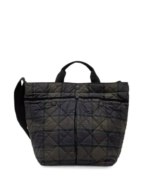 Barbour Tartan Liddesdale quilted tote bag