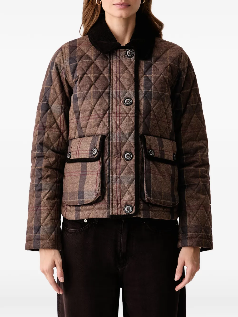 Barbour Loudon tartan quilted jacket Bruin
