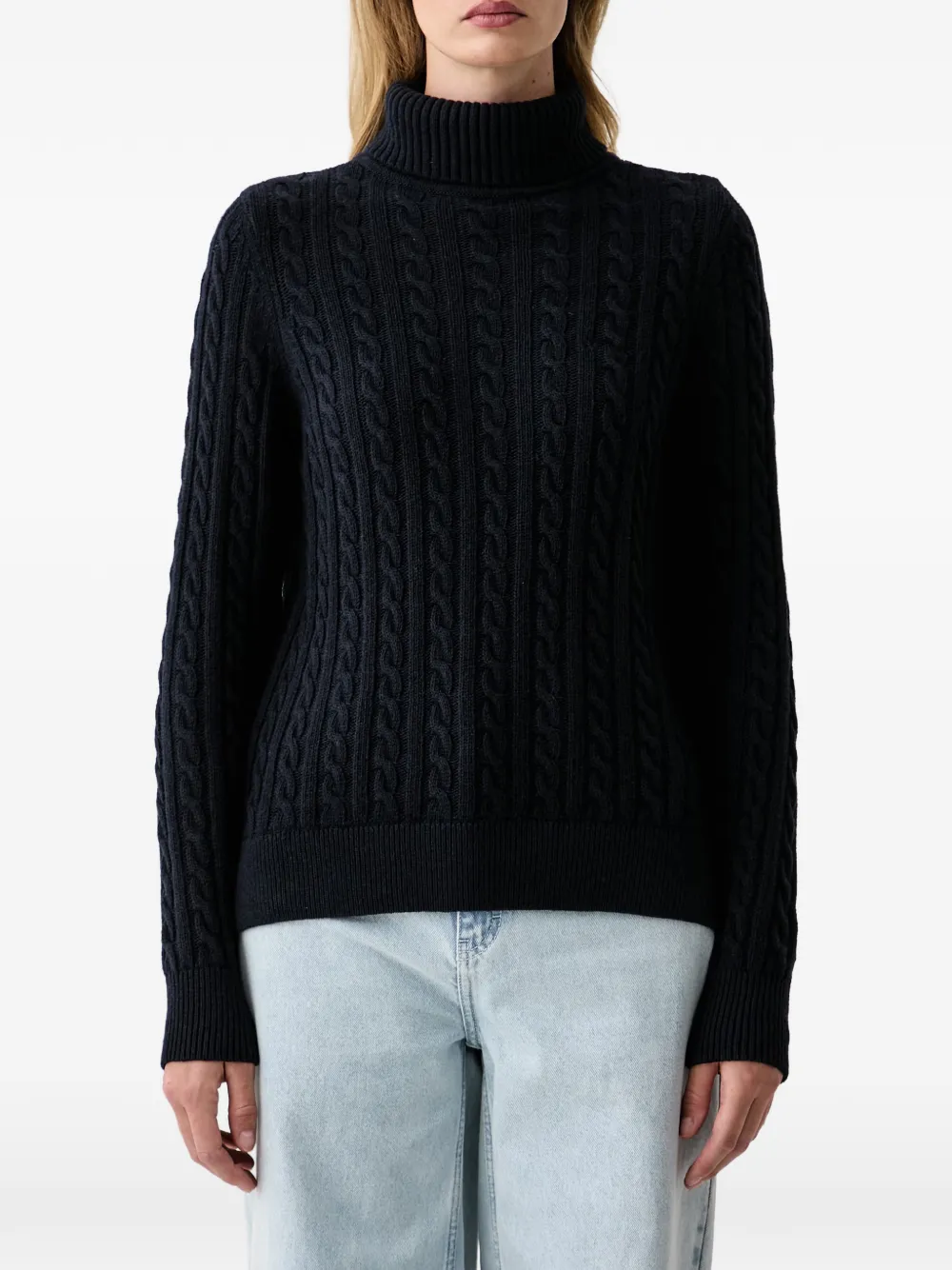 Barbour Ambleside cable-knit rollneck jumper Blauw