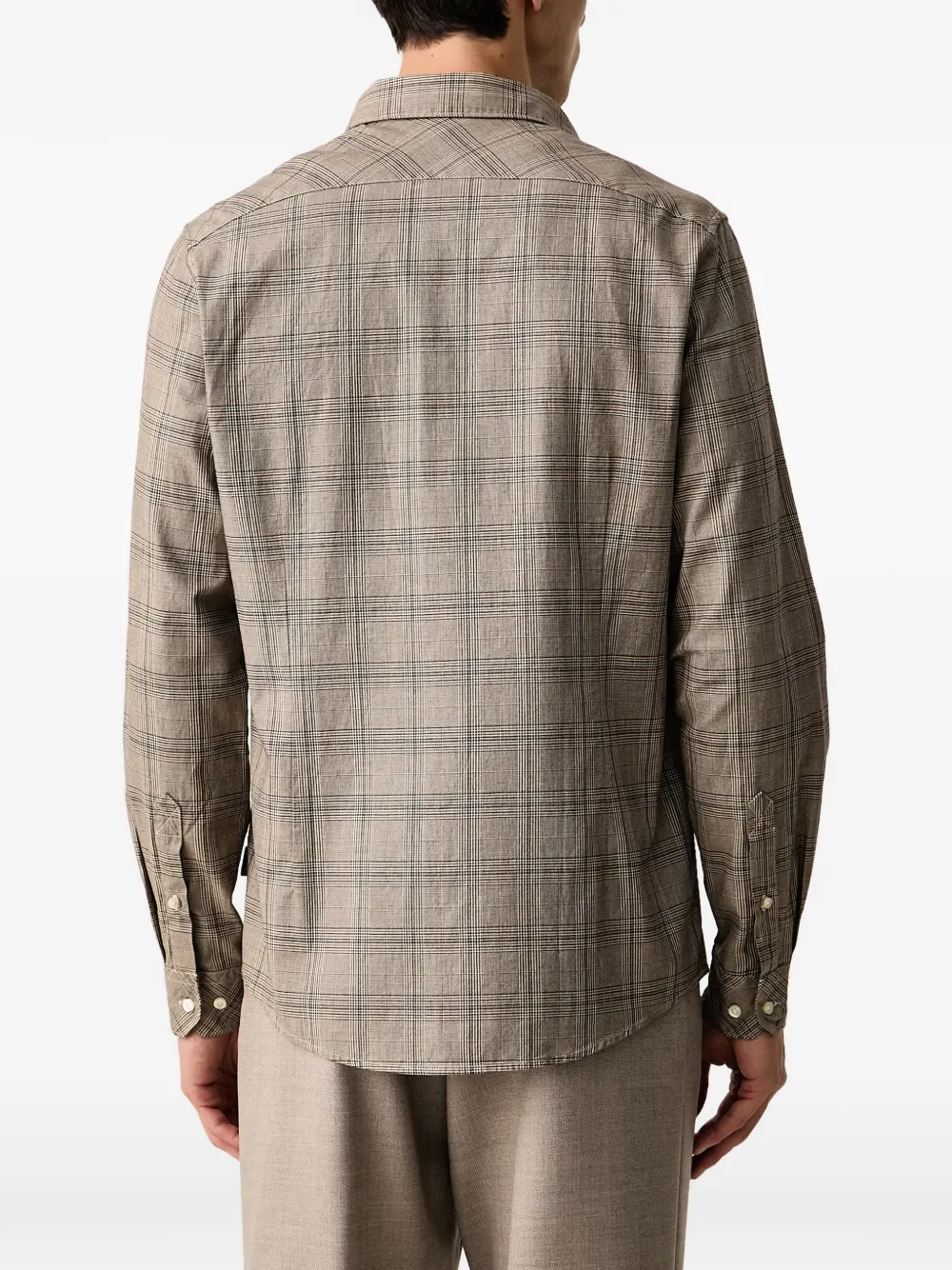 Barbour Franklin geruit overhemd met knopen Beige