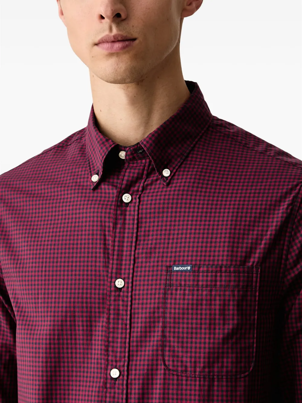 Barbour Harbourwall tailored long-sleeved shirt Rood
