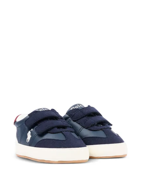 POLO RALPH LAUREN KIDS logo-embroidered touch-strap sneakers