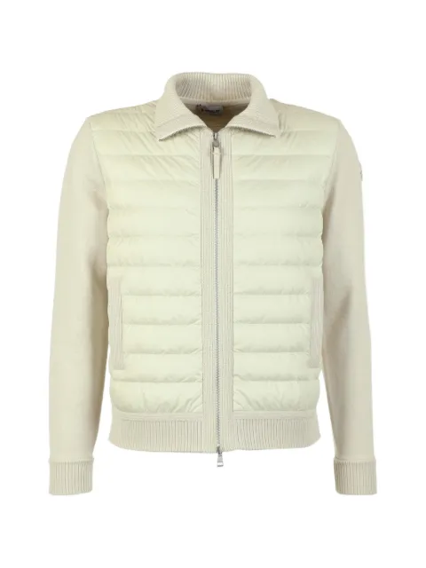 Moncler quilted-panel zip-up jacket