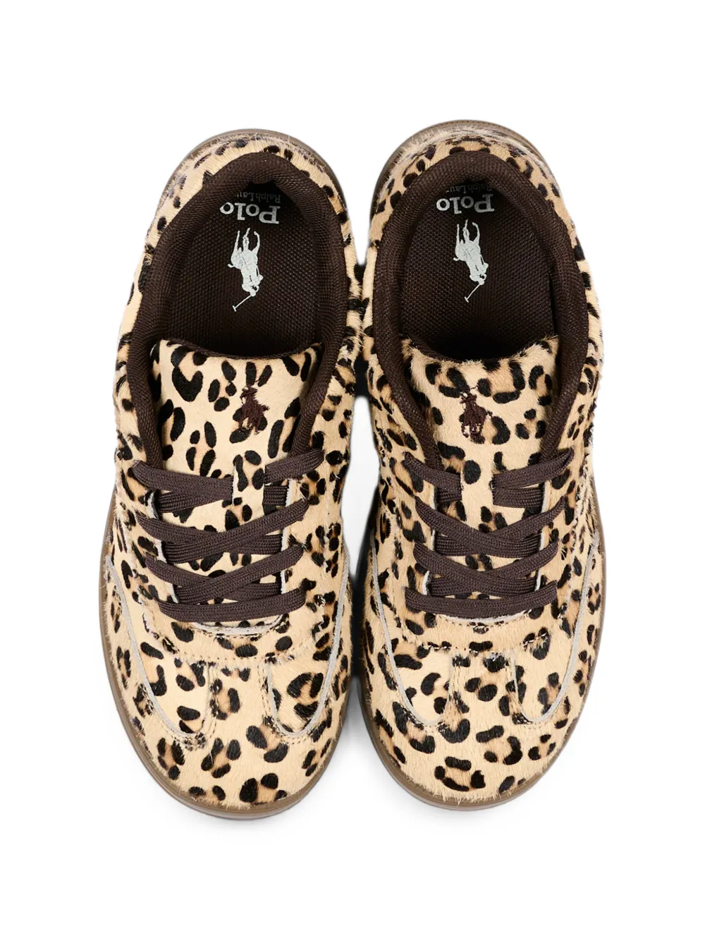 POLO RALPH LAUREN KIDS leopard-print sneakers Bruin