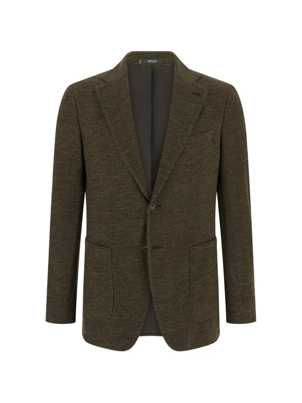 Boggi Milano structured blazer in cotton blend - Marrone