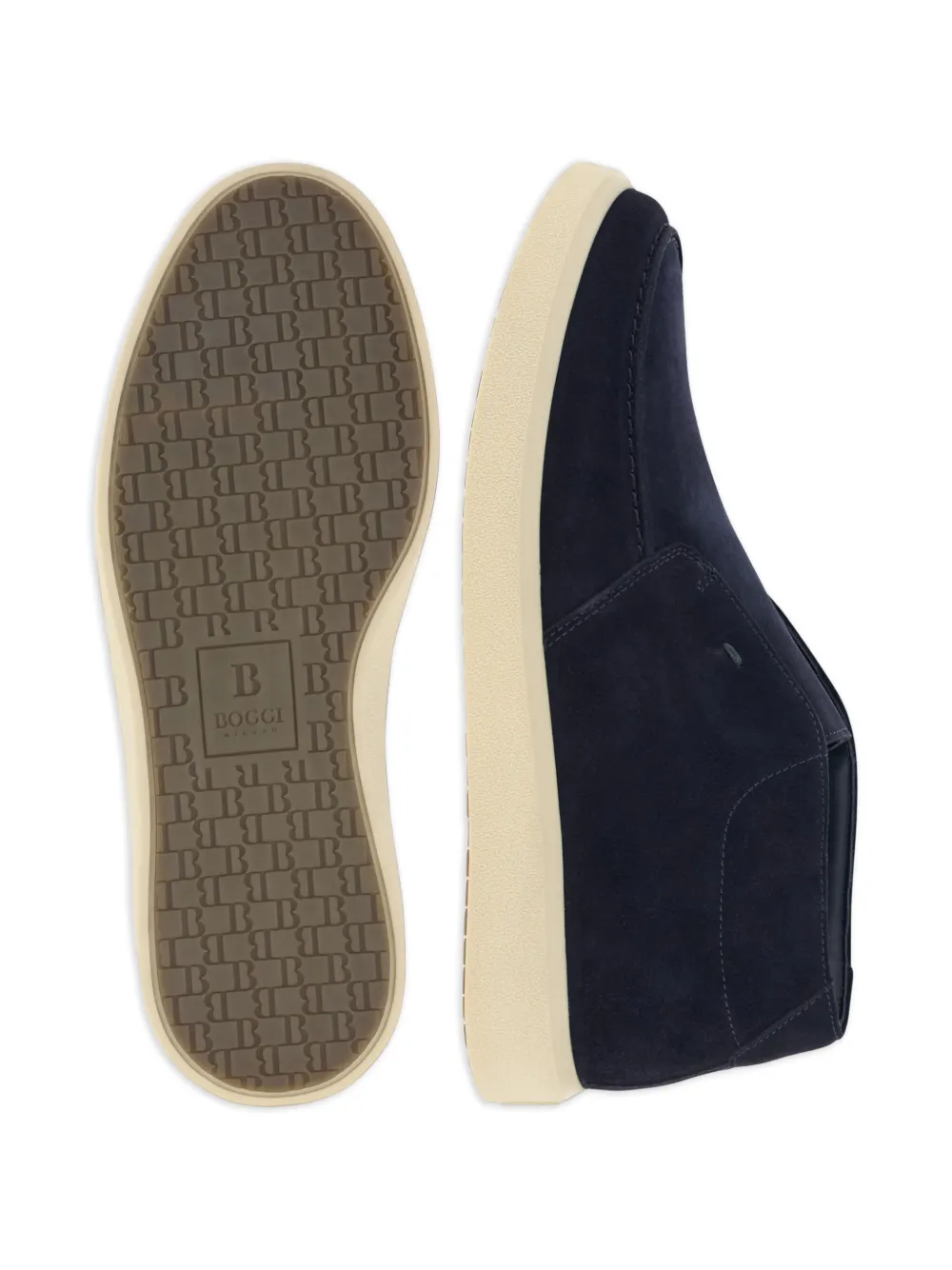 Boggi Milano Cirrus suède enkellaarzen Blauw