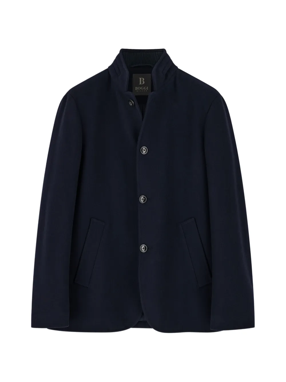 Boggi Milano peacoat padded in wool blend mélange - Blu
